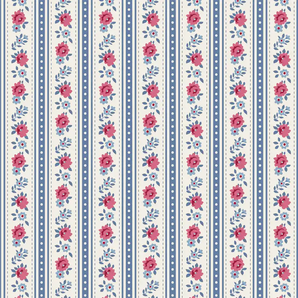 tilda baumwollstoff agnes blue 100700